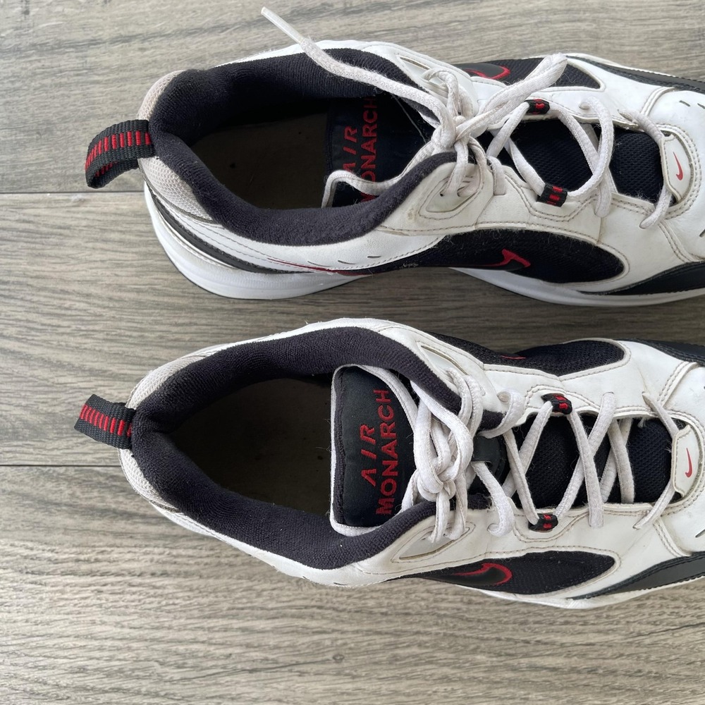 Nike Air Monarch IV Shoes Men 12 White Black Training 415445-101 Walking Sneaker - Picture 11 of 11